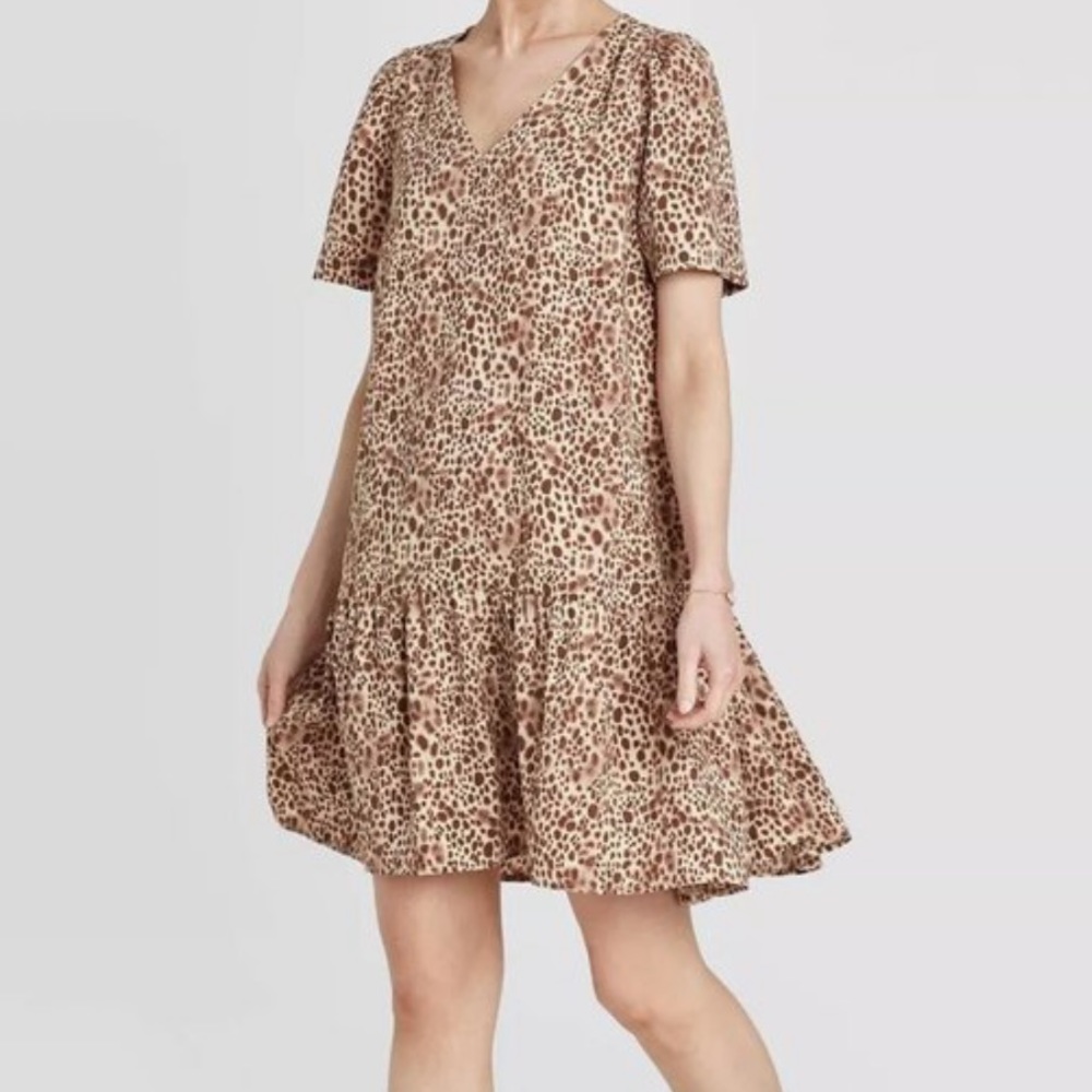 A New Day Target Leopard Dress Large EUC